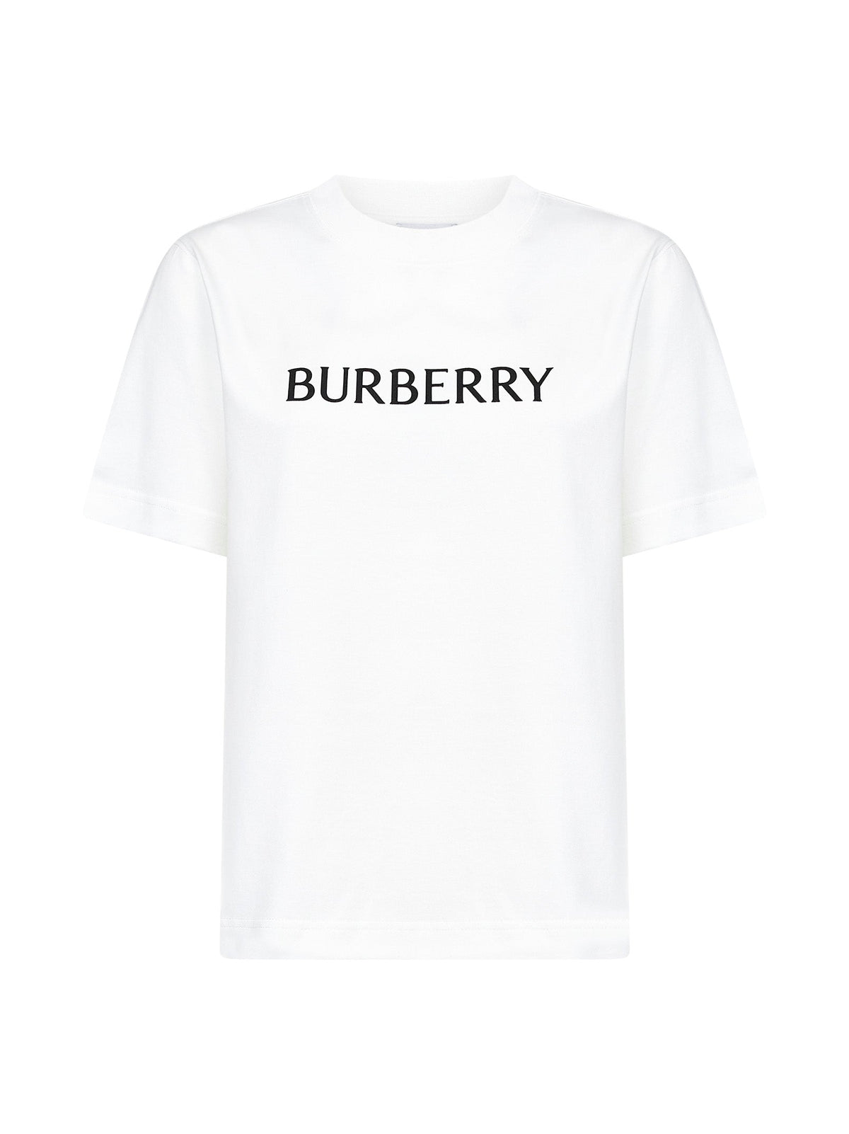 BURBERRY Burberry Women Chalk White Cotton Logo T-Shirt