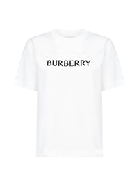 BURBERRY Burberry Women Chalk White Cotton Logo T-Shirt