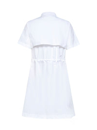 BURBERRY Burberry Women Optical White Cotton Poplin Short Dress