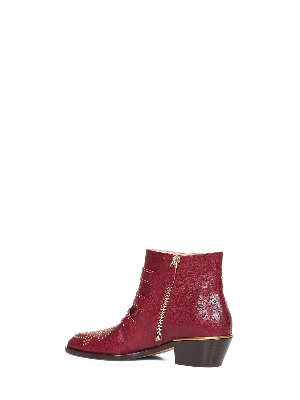 CHLOé Chloé Women Grenat Leather Susanna Ankle Boots