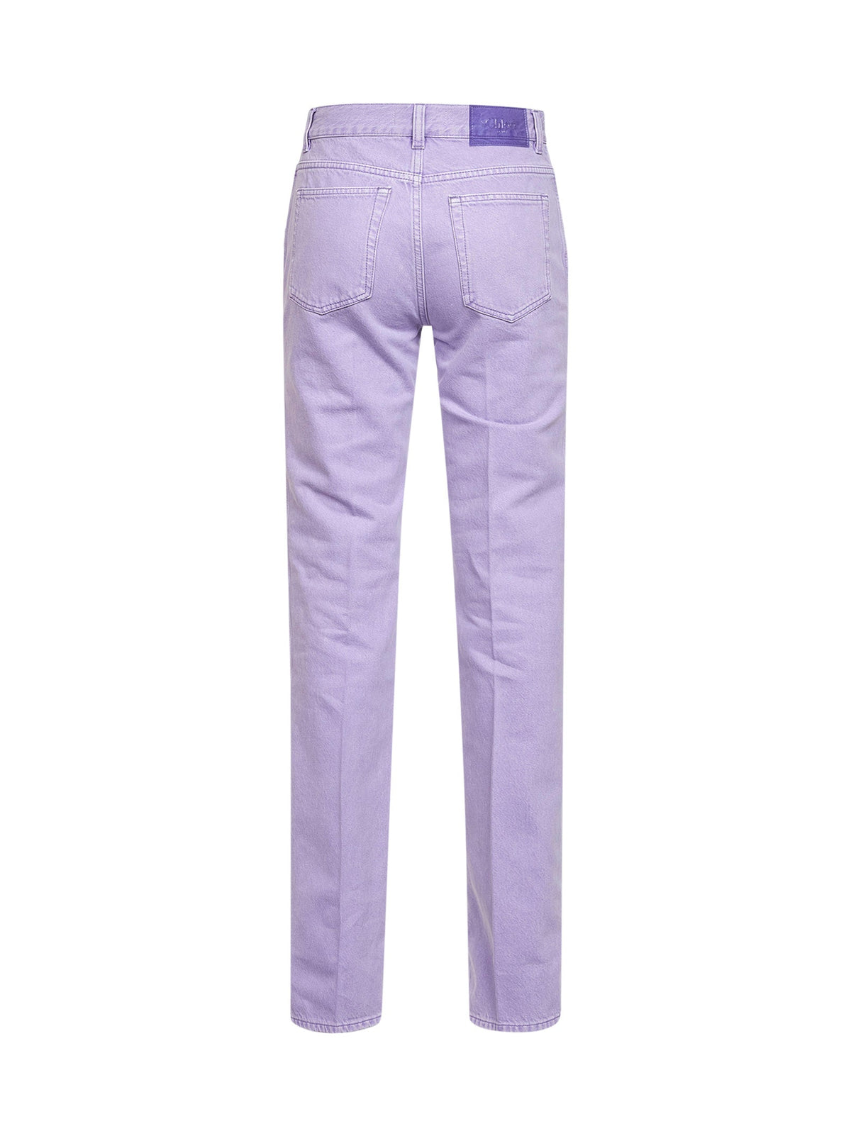 Chloé Women Lavender Fog Denim Straight Jeans
