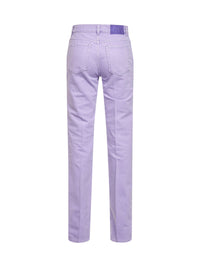 Chloé Women Lavender Fog Denim Straight Jeans