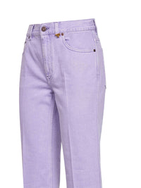 Chloé Women Lavender Fog Denim Straight Jeans