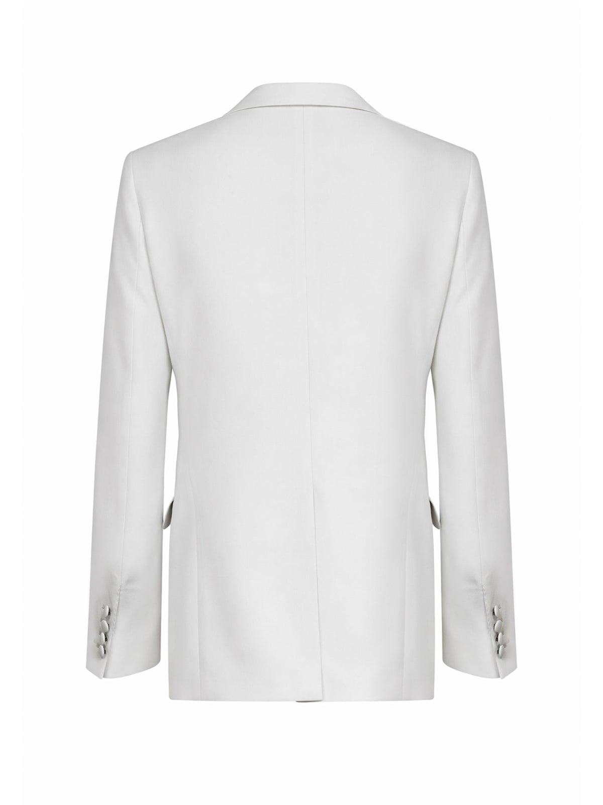 DOLCE & GABBANA Dolce & Gabbana Men Beige Wool Poplin Single-Breasted Blazer
