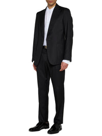 Dolce & Gabbana Men Black Wool And Silk Miami Single-Breasted Blazer