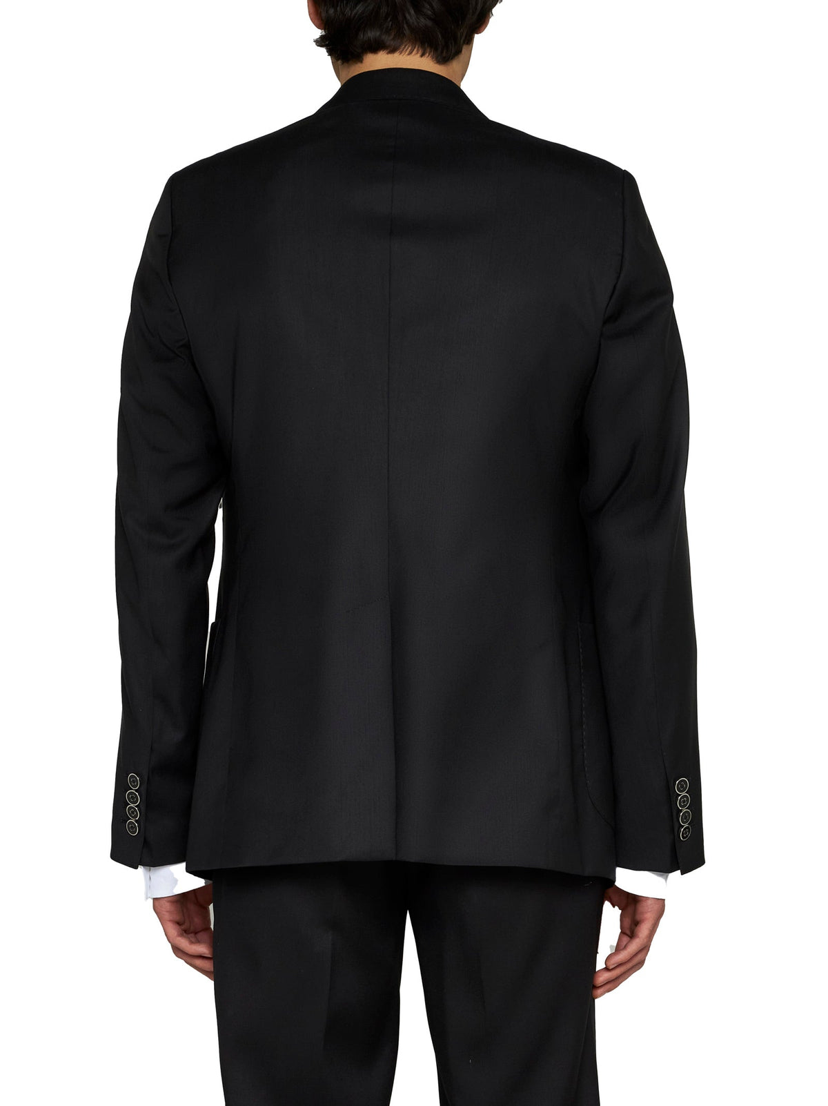 Dolce & Gabbana Men Black Wool And Silk Miami Single-Breasted Blazer