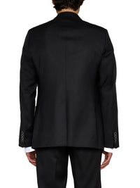 Dolce & Gabbana Men Black Wool And Silk Miami Single-Breasted Blazer