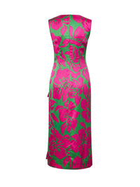 DRIES VAN NOTEN Dries Van Noten Women Hawaiian Floral-Print Viscose Draped Midi Dress