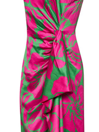DRIES VAN NOTEN Dries Van Noten Women Hawaiian Floral-Print Viscose Draped Midi Dress