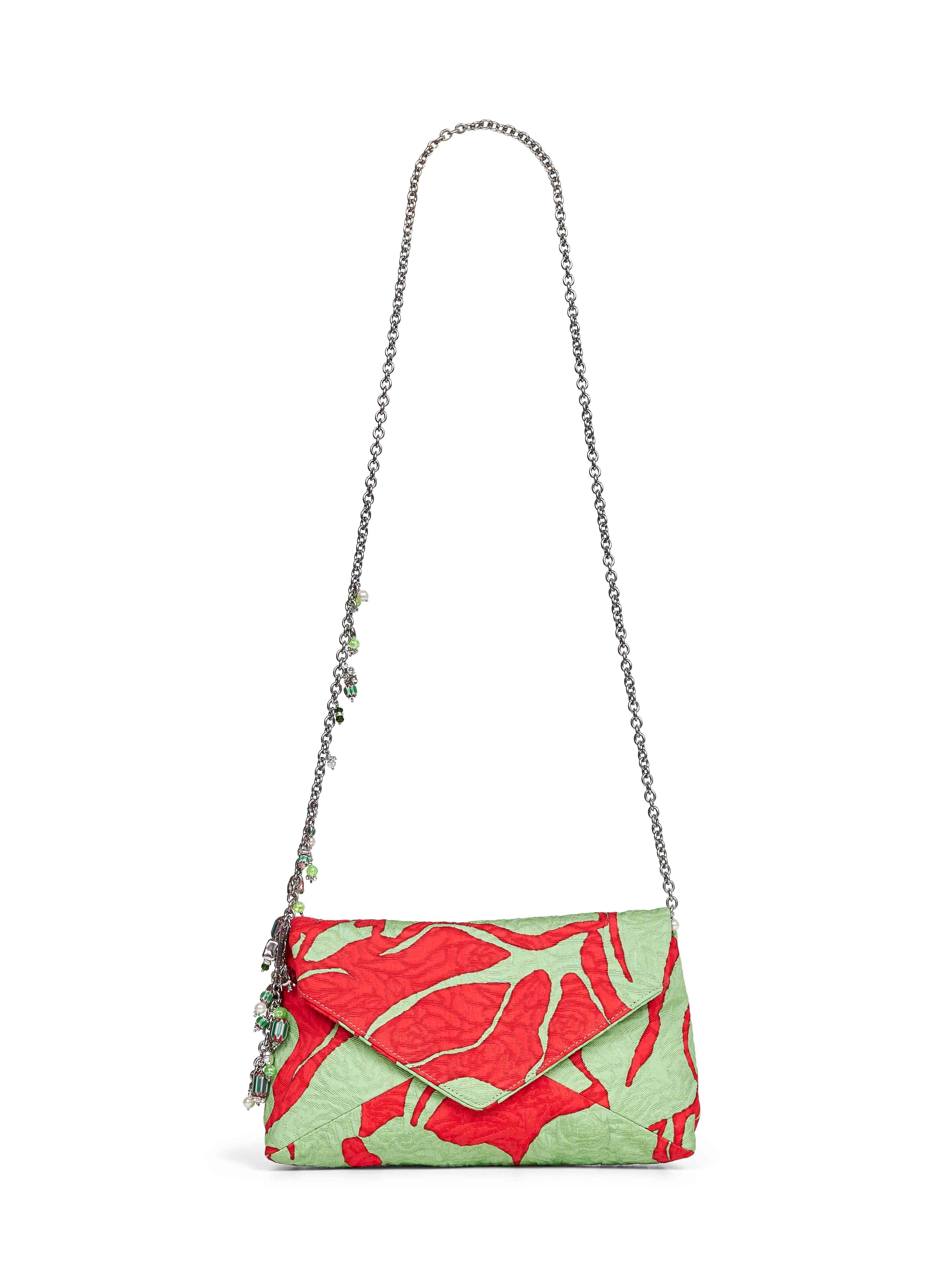 DRIES VAN NOTEN Dries Van Noten Women Pistachio Clutch Bag With Chain Shoulder Strap