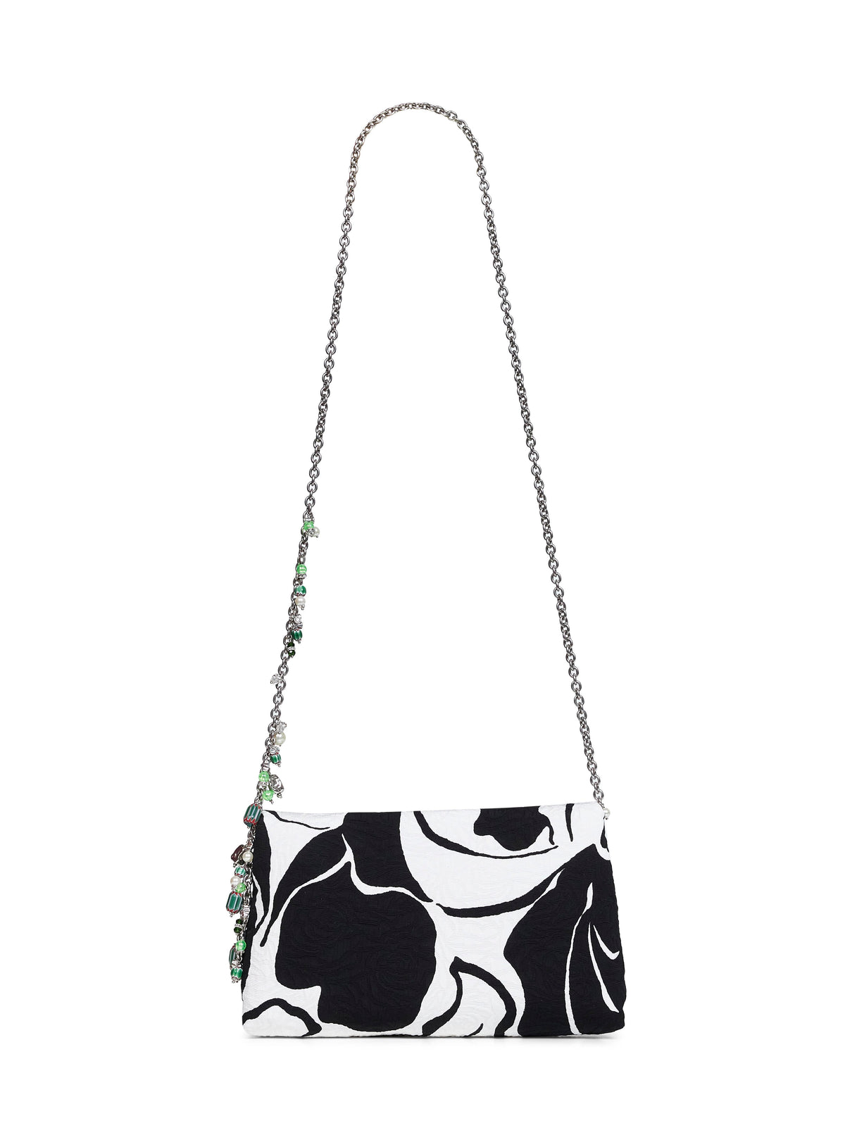 Dries Van Noten Women Black Clutch Bag With Chain Shoulder Strap