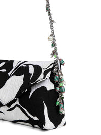 Dries Van Noten Women Black Clutch Bag With Chain Shoulder Strap