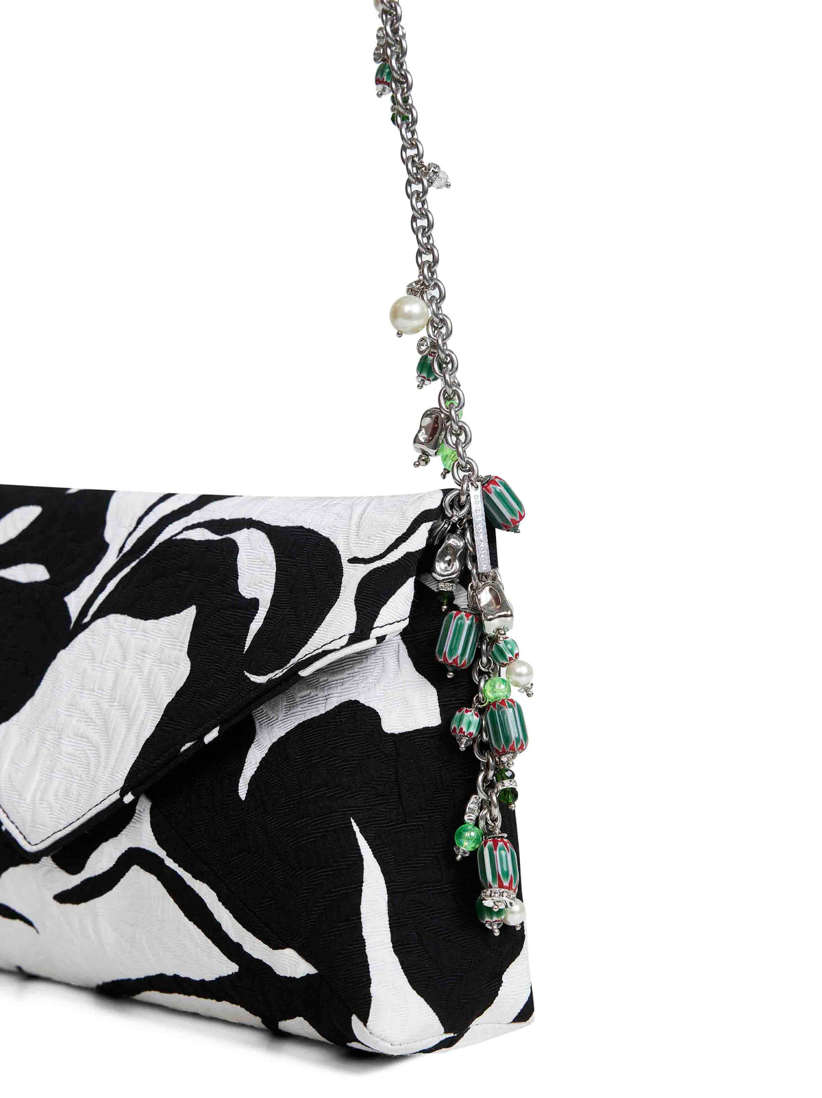 Dries Van Noten Women Black Clutch Bag With Chain Shoulder Strap