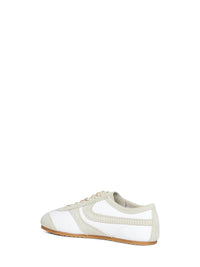Dries Van Noten Women White Nappa Leather Sneakers