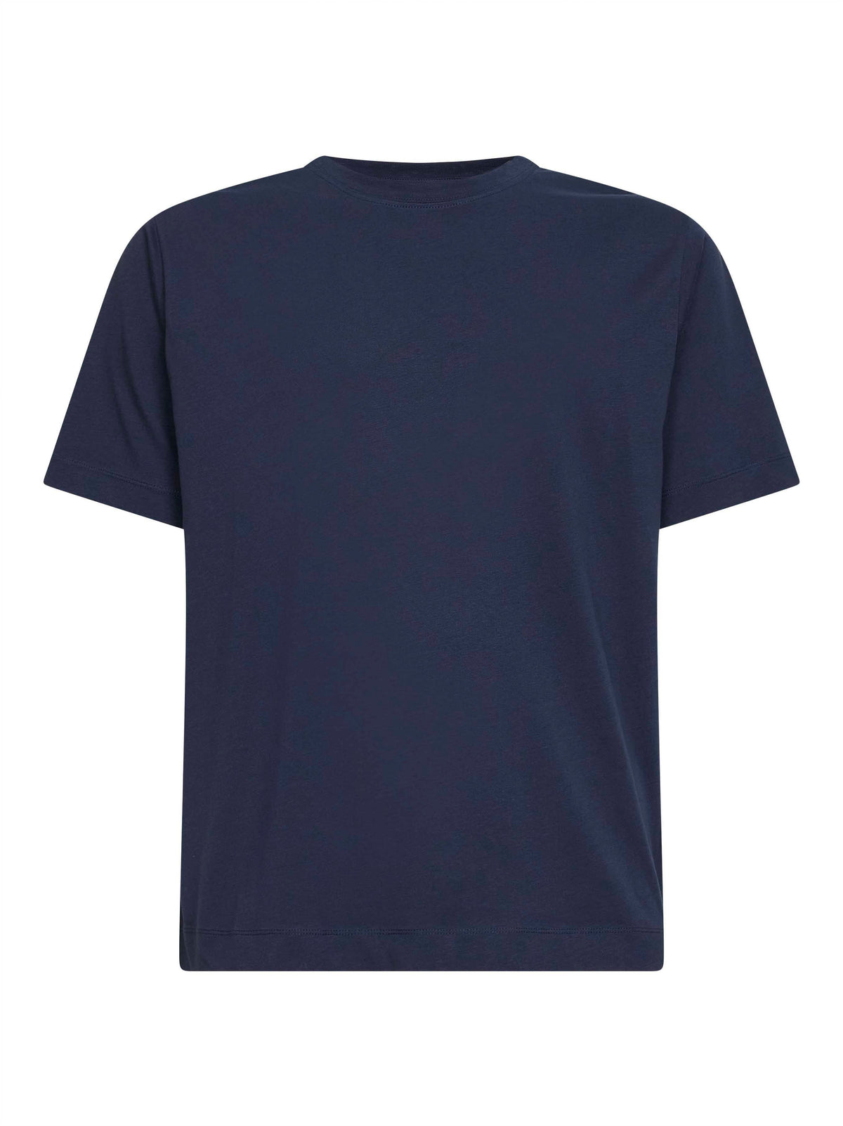 Dries Van Noten Men Navy Blue Jersey Regular-Fit Crewneck T-Shirt
