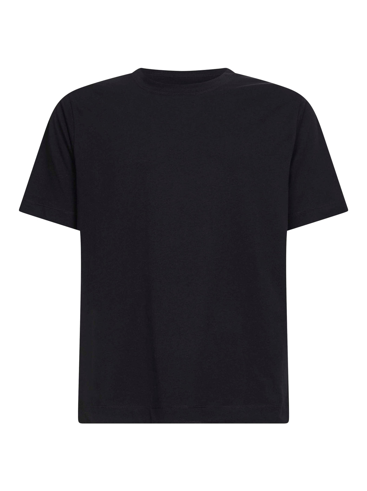 Dries Van Noten Men Black Jersey Regular-Fit Crewneck T-Shirt