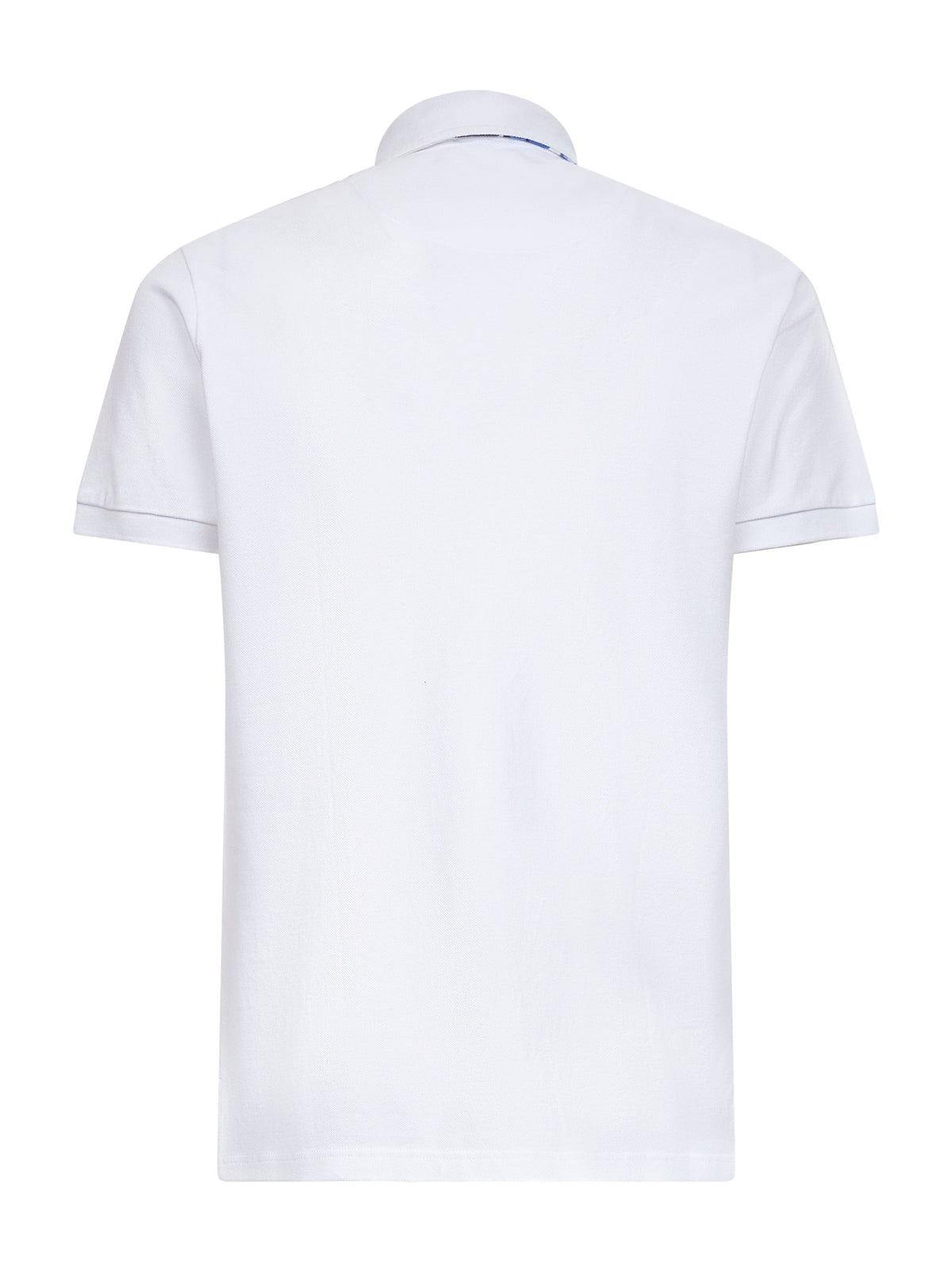 Etro Men White Cotton Piquet Polo Shirt