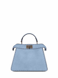Fendi Women Mercury Blue Peekaboo Iseeu Small Handbag<Br/>