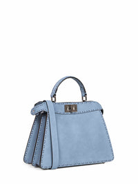 Fendi Women Mercury Blue Peekaboo Iseeu Small Handbag<Br/>