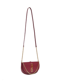 Fendi Women Burgundy Fendigraphy Wallet On Chain Wallet