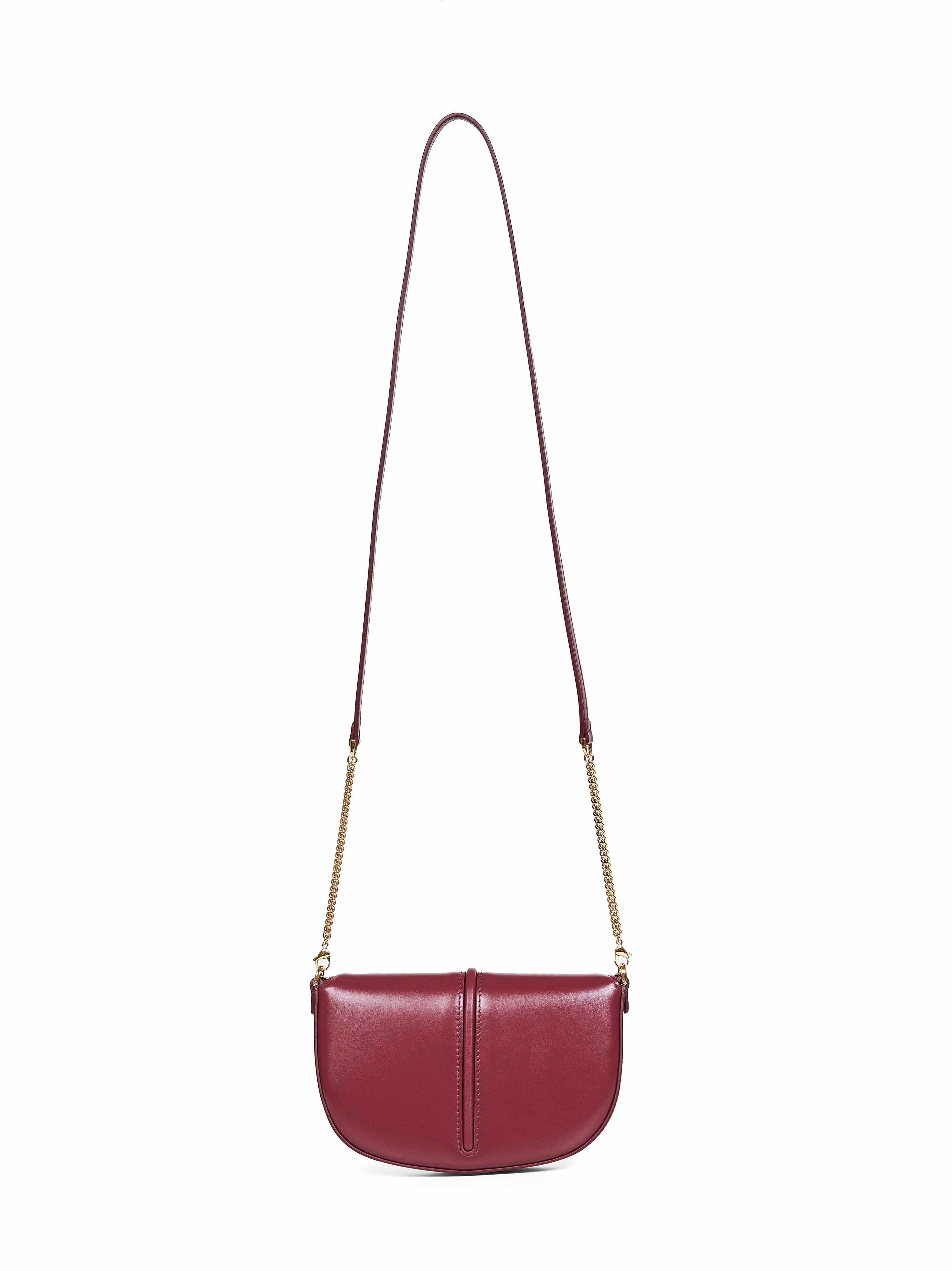 Fendi Women Burgundy Fendigraphy Wallet On Chain Wallet