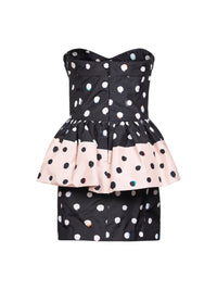 FENDI Fendi Women Black Printed Taffeta Bustier Minidress