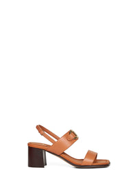 Ferragamo Women Tan Gancini Ornament Sandals