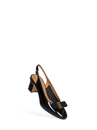 FERRAGAMO Ferragamo Women Black Vara Bow Slingback Pumps