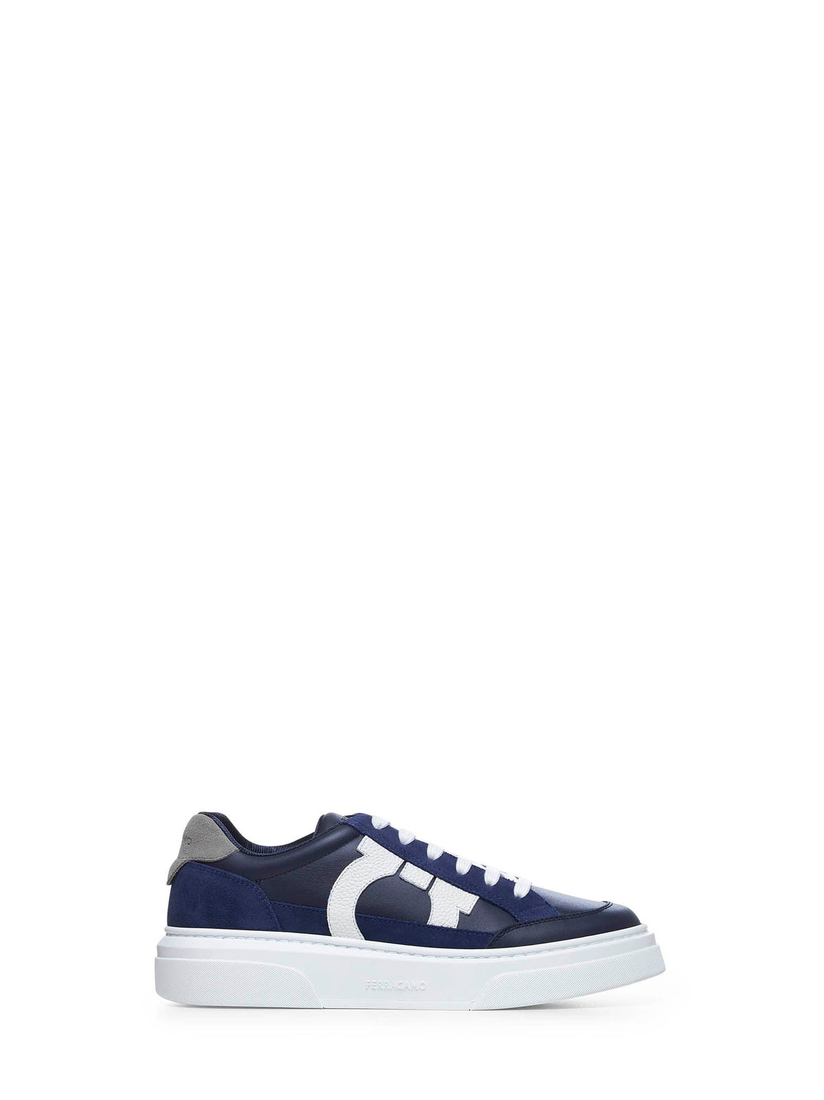 Ferragamo Men Low-Top Sneakers With Gancini