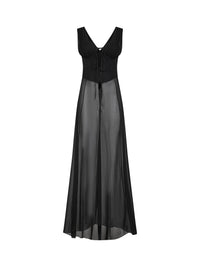 GIUSEPPE DI MORABITO Giuseppe Di Morabito Women Black Silk Bustier Top With Sheer Skirt