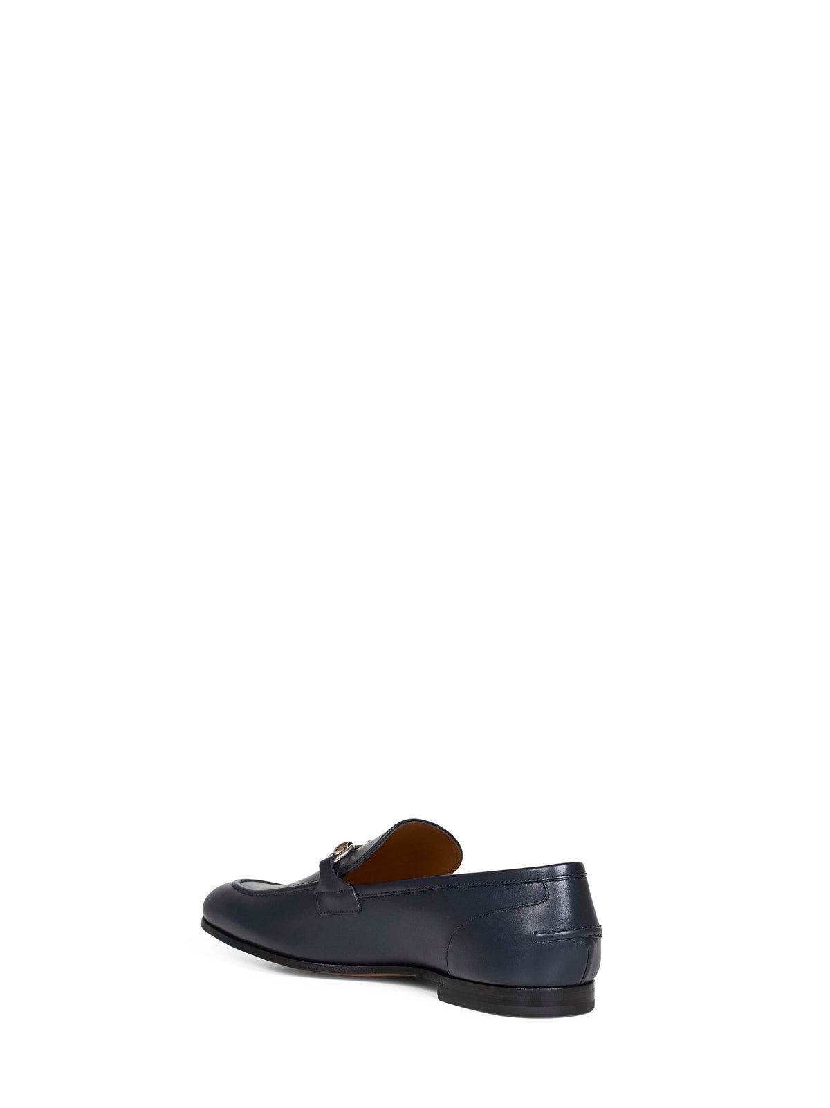 GUCCI Gucci Men Dark Blue Leather Gucci Jordaan Loafers