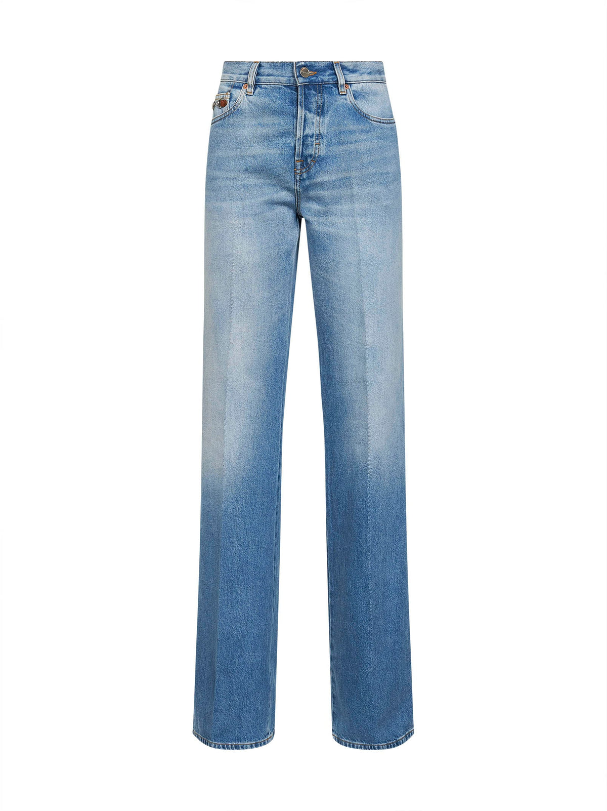 GUCCI Gucci Women Light Blue Flared Cotton Denim Jeans