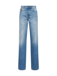 GUCCI Gucci Women Light Blue Flared Cotton Denim Jeans
