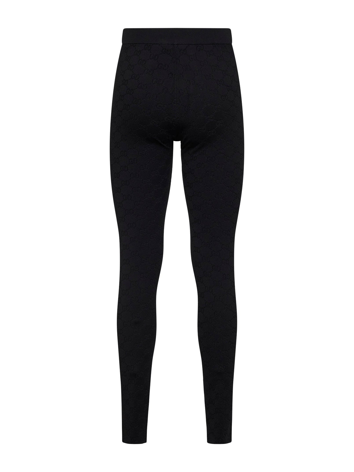 GUCCI Gucci Women Black Gg Jacquard Ultrafine Stretch Viscose Blend Leggings