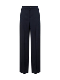 GUCCI Gucci Women Dark Blue Viscose And Silk Jacquard Trousers