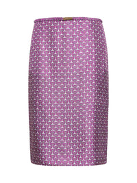 GUCCI Gucci Women Violet Printed Silk Twill Midi Skirt