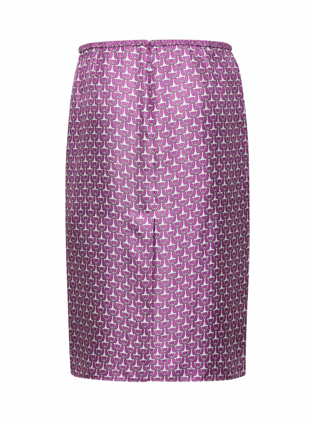 GUCCI Gucci Women Violet Printed Silk Twill Midi Skirt