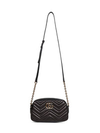 Gucci Women Black Gg Marmont Small Camera Bag