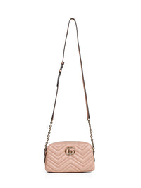 Gucci Women Pinky Beige Gg Marmont Small Camera Bag
