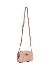 Gucci Women Pinky Beige Gg Marmont Small Camera Bag