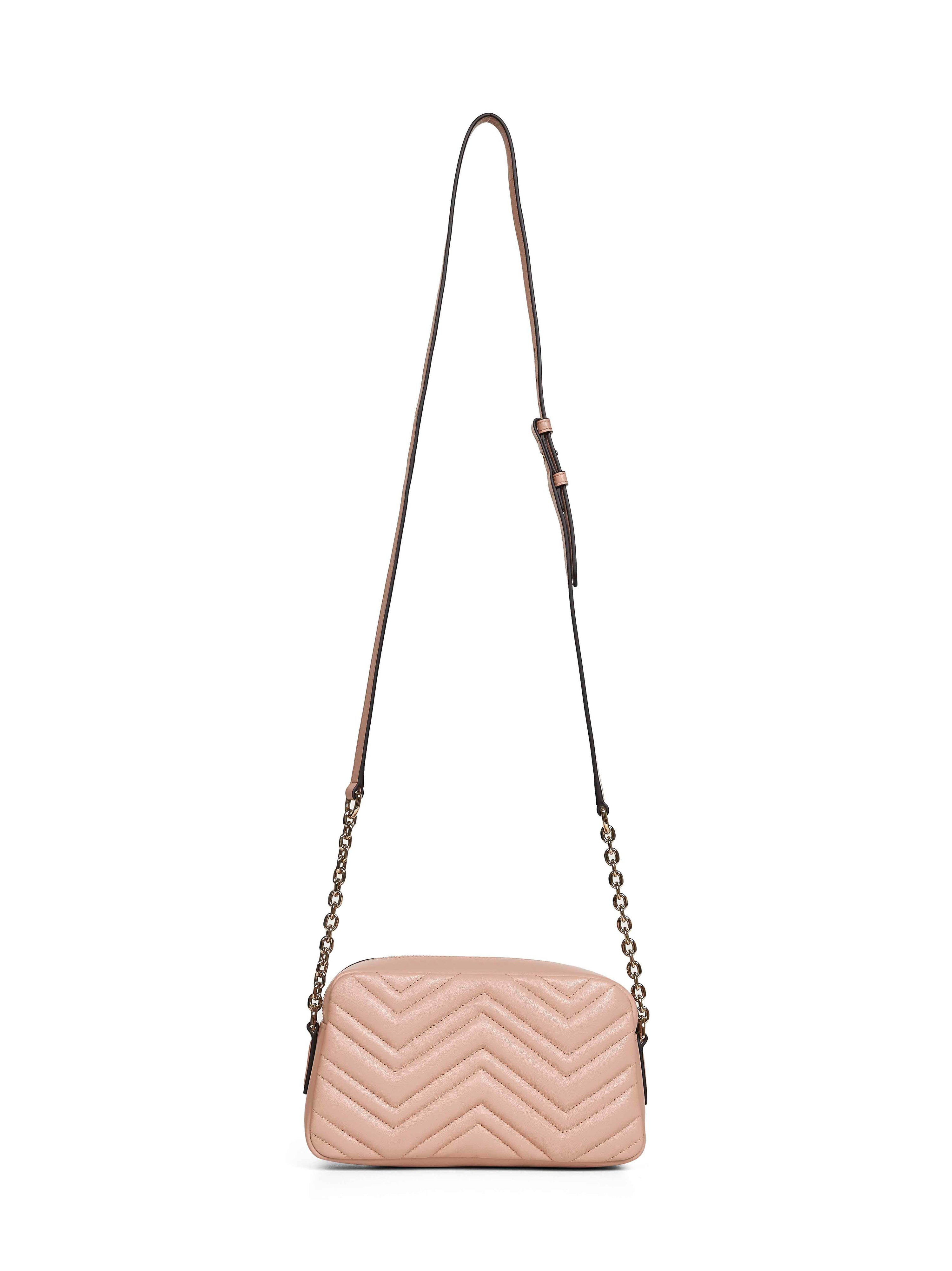 Gucci Women Pinky Beige Gg Marmont Small Camera Bag