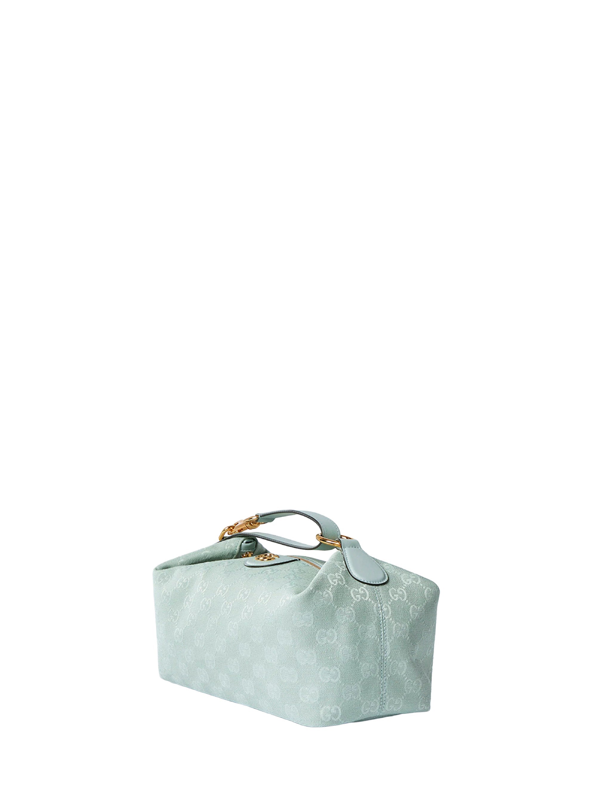 Gucci Women Icy Blue Gucci Vanity Medium Top Handle Bag
