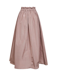 Herno Women Powder Pink New Techno Taffeta Long Skirt