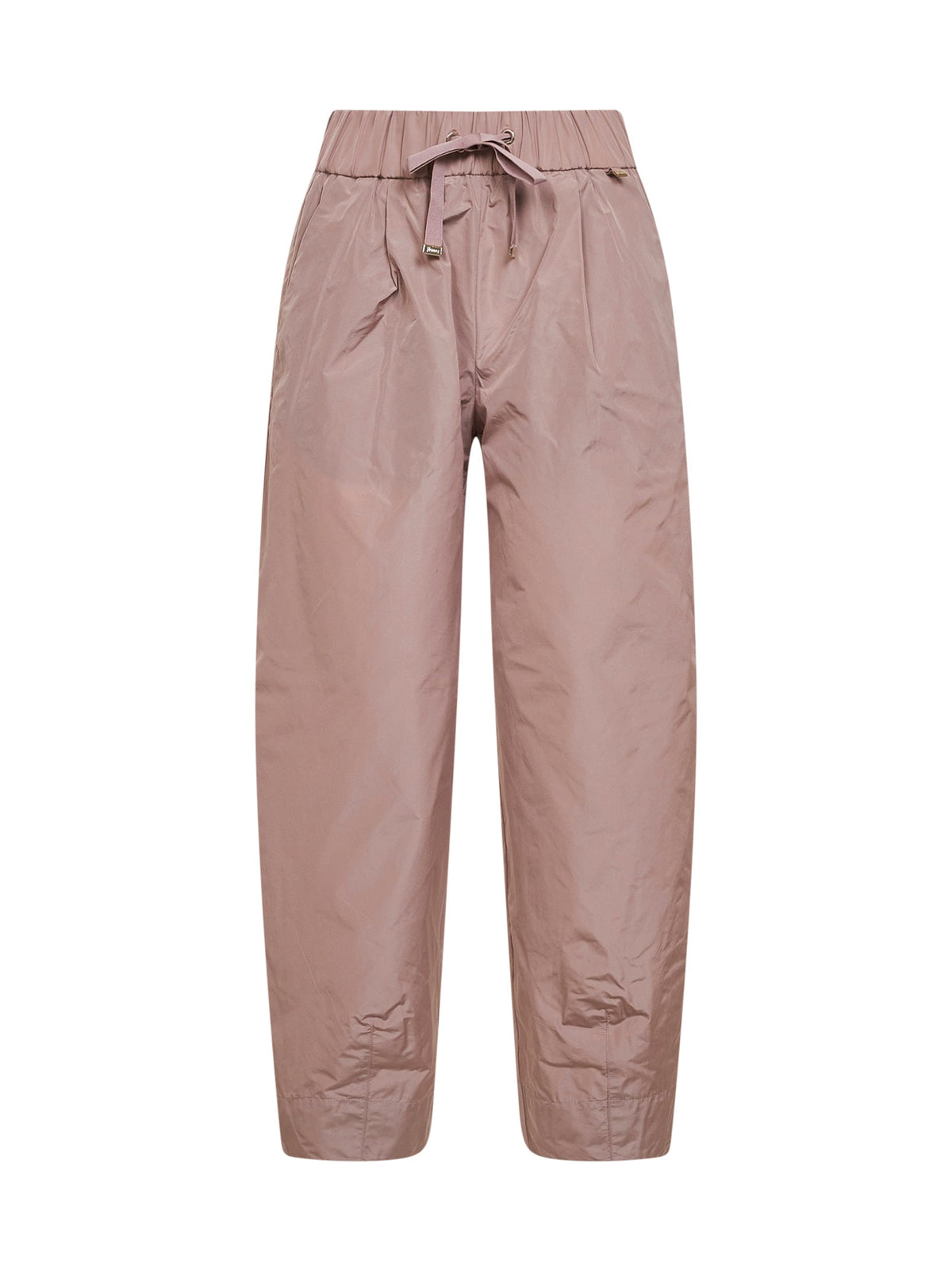 Herno Women Powder Pink New Techno Taffeta Carrot-Fit Trousers