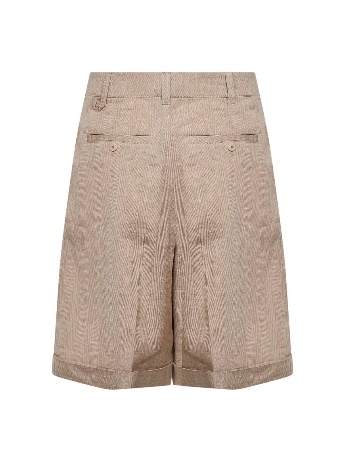 Jacquemus Men Beige The Pastro Bermuda Shorts With Pleats