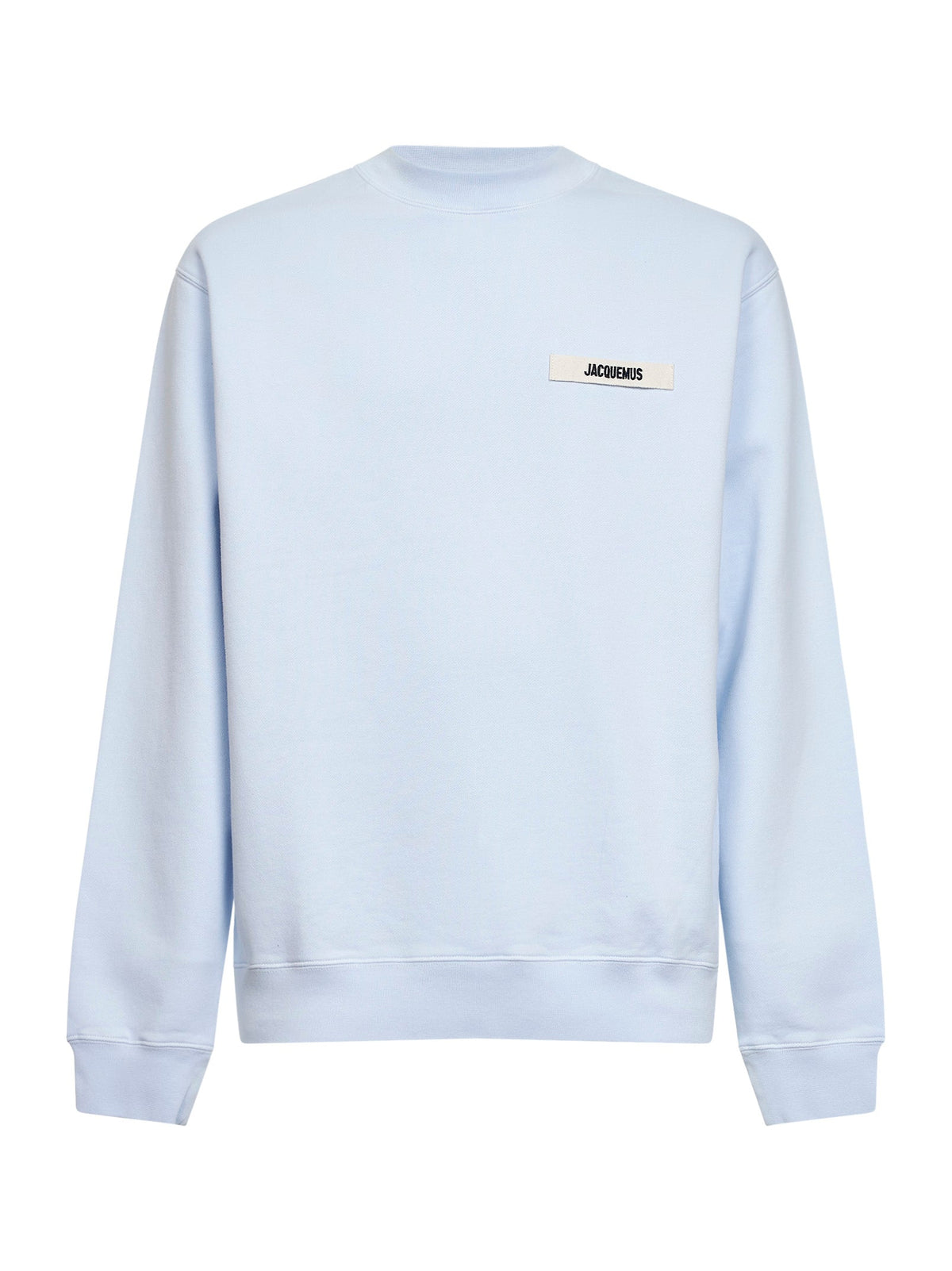 Jacquemus Men Light Blue Organic Cotton Fleece The Gros Grain Sweatshirt