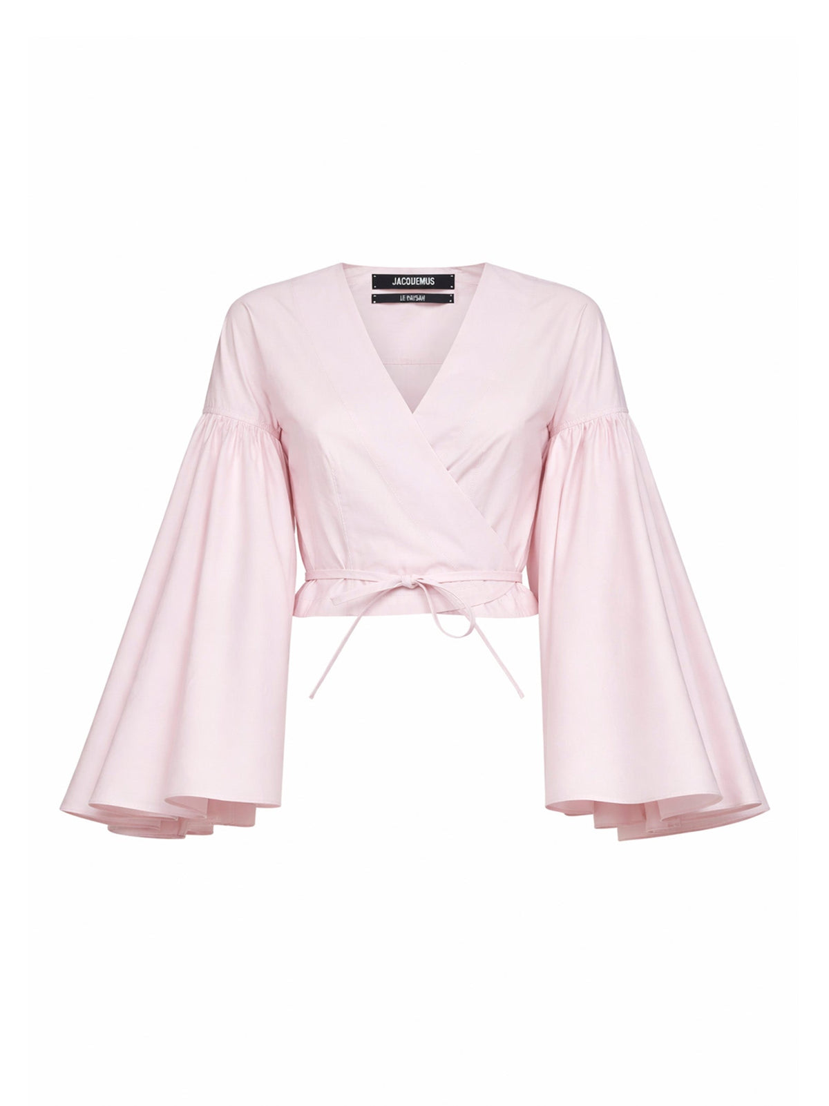 JACQUEMUS Jacquemus Women Light Pink The Paysan Ruffled Wrap Top