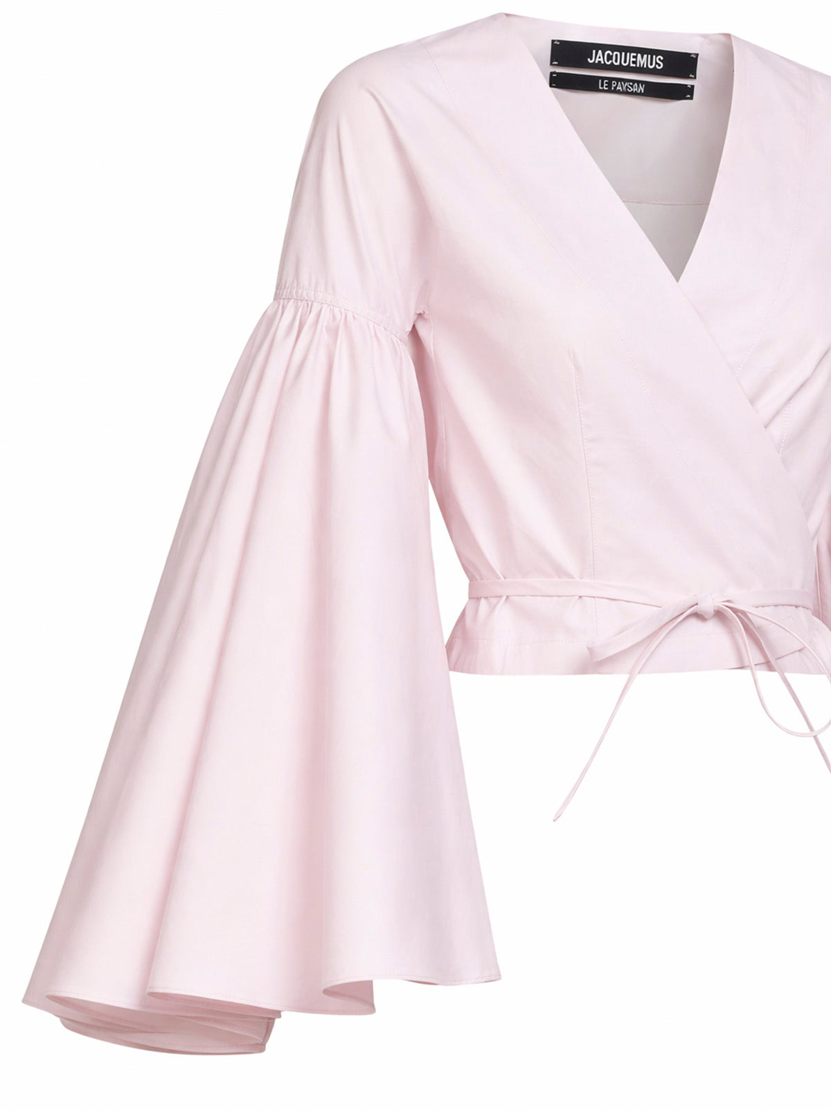 JACQUEMUS Jacquemus Women Light Pink The Paysan Ruffled Wrap Top