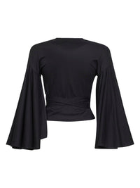 Jacquemus Women Black Jersey Thw Ventadau Wrap Top
