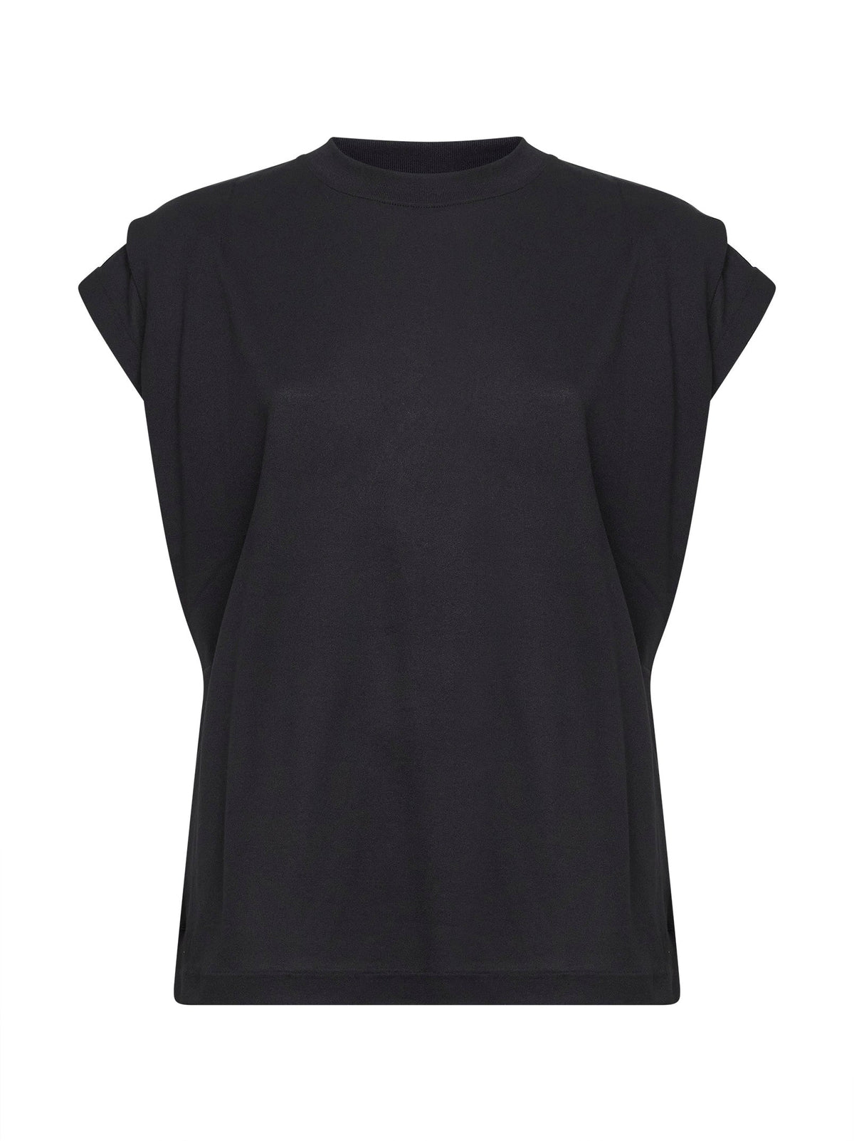 JACQUEMUS Jacquemus Women Black Paper-Effect Jersey The Ventadou Boxy Tank Top